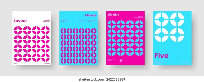 Diseño de volante geométrico. Diseño de afiches aislados. Plantilla de informe de resumen. Antecedentes. Portada del libro. Folleto. Cartel. Presentación de negocios. Cuaderno. Folleto. Identidad de marca. Folleto. Diario