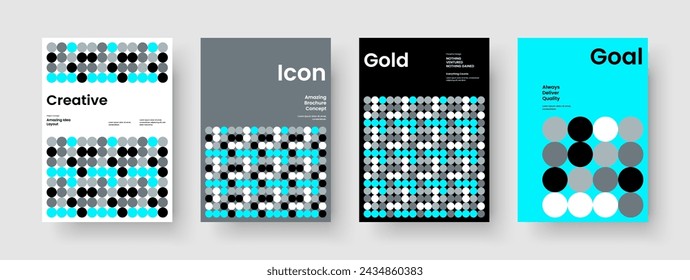 Diseño de folleto geométrico. Diseño de banner abstracto. Plantilla de folleto aislada. Informe. Presentación empresarial. Cartel. Portada del libro. Antecedentes. Publicidad. Folleto. Cartera. Identidad de marca. Prospecto