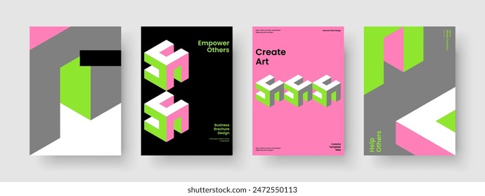 Geometric Flyer Layout. Abstract Book Cover Design. Isolated Report Template. Banner. Background. Poster. Brochure. Business Presentation. Journal. Notebook. Pamphlet. Portfolio. Leaflet. Magazine