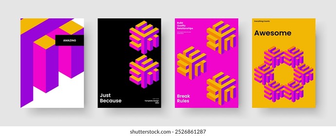 Geometric Flyer Layout. Abstract Book Cover Design. Isolated Poster Template. Background. Business Presentation. Banner. Report. Brochure. Magazine. Portfolio. Newsletter. Journal. Leaflet