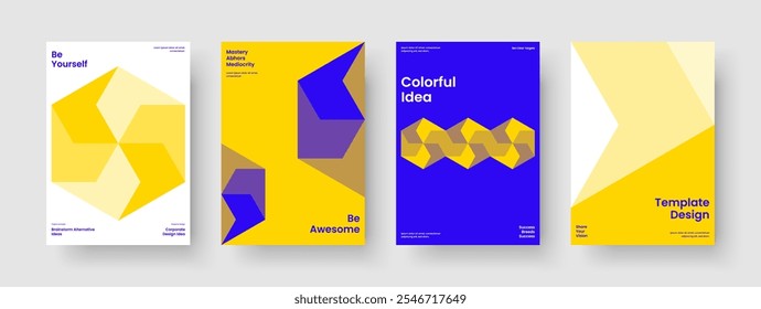 Geometric Flyer Layout. Abstract Book Cover Design. Creative Brochure Template. Background. Business Presentation. Poster. Banner. Report. Handbill. Journal. Newsletter. Leaflet. Catalog