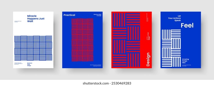 Layout de Panfleto Geométrico. Projeto de relatório abstrato. Modelo de banner moderno. Histórico. Apresentação de negócios. Cartaz. Capa de Livro. Brochura. Identidade da marca. Folheto informativo. Diário. Publicidade. Bloco de Anotações