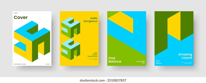 Diseño de volante geométrico. Plantilla de informe aislado. Diseño Creativo de Presentaciones de Negocios. Portada de libro. Anuncio. Folleto. Cartel. Antecedentes. Boletín informativo. Identidad de marca. Revista. Panfleto. Diario