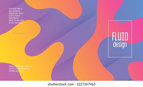 Geometric Flyer. Technology Geometry. 3d Fluid Design. Digital Cover. Vibrant Paper. Gradient Pattern. Flow Landing Page. Blue Trendy Banner. Lilac Geometric Flyer