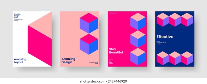 Geometric Flyer Template. Abstract Background Design. Isolated Business Presentation Layout. Banner. Brochure. Book Cover. Poster. Report. Leaflet. Newsletter. Notebook. Magazine. Portfolio