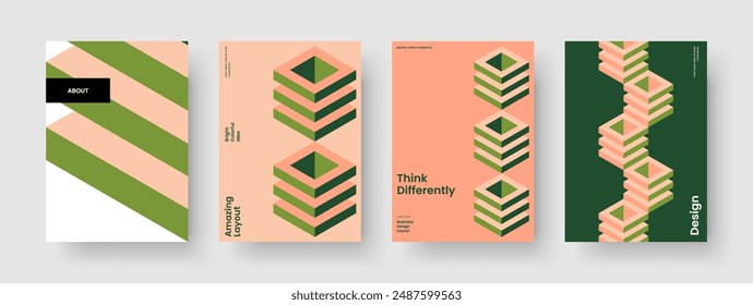 Geometrische Flyer-Vorlage. Abstrakter Berichtsentwurf. Isoliertes Layout für Geschäftspräsentationen. Broschüre. Banner. Buchumschlag. Poster. Hintergrund. Werbung. In: Journal. Notebook. Katalog. Merkblatt