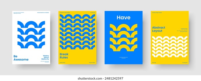 Geometrische Flyer-Vorlage. Kreatives Design für Geschäftspräsentationen. Abstraktes Plakatlayout. Bericht. Hintergrund. Broschüre. Buchumschlag. Banner. Werbung. Merkblatt. Katalog. Newsletter. Flugblatt