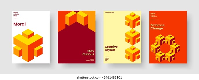 Geometric Flyer Template. Isolated Background Layout. Abstract Banner Design. Brochure. Business Presentation. Report. Book Cover. Poster. Portfolio. Handbill. Brand Identity. Journal. Notebook