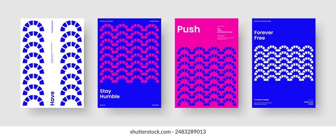 Geometrische Flyer-Vorlage. Isoliertes Buchcover-Design. Modernes Broschürenlayout. Bericht. Hintergrund. Geschäftspräsentation. Poster. Banner. In: Journal. Werbung. Broschüre. Merkblatt. Katalog. Portfolio