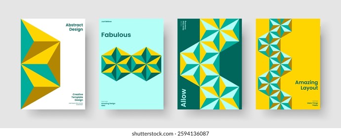 Geometric Flyer Template. Isolated Poster Layout. Creative Book Cover Design. Background. Report. Business Presentation. Banner. Brochure. Handbill. Journal. Advertising. Notebook. Catalog