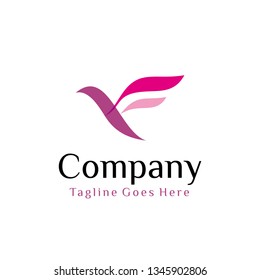 geometric flying bird logo design vector template illustration. 