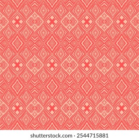 Ornamento popular geométrico ikat. Texturas de Vector étnico tribal. Patrón sin fisuras en estilo azteca. Bordado de Folk. Indio, escandinavo, gitano, alfombra mexicana. Alfombra africana. Dibujado a mano, no AI