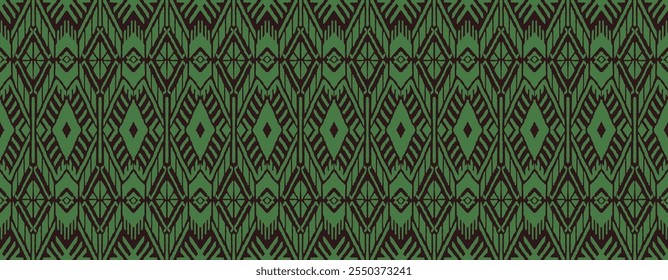 Ornamento popular geométrico ikat. Texturas de Vector étnico tribal. Patrón sin fisuras en estilo azteca. Bordado de Folk. Indio, escandinavo, gitano, alfombra mexicana. Alfombra africana. Dibujado a mano, no AI