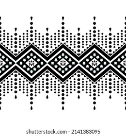 geometric folk ornaments Ethnic vector texture of tribal pattern seamless pattern in aztec folk embroidery style.