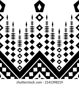 geometric folk ornaments Ethnic vector texture of tribal pattern seamless pattern in aztec folk embroidery style.