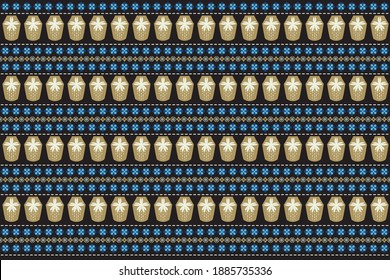 geometric folklore ornament pattern. tribal ethnic and motifs texture striped. retro embroidery style. design for background, wallpaper, decor, clothing, cover, curtain. vector illustration.
