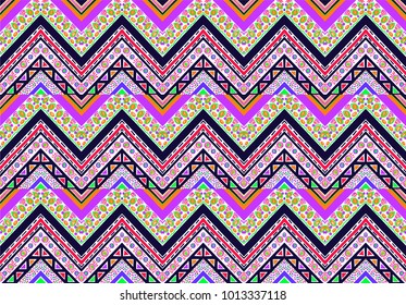 Geometric folklore ornament. Tribal ethnic vector texture. Seamless striped  pattern in Aztec style. Figure tribal  embroidery. Indian, Scandinavian, Slavic, Mexican, folk pattern. 