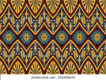 Geometric Folklore Ornament Tribal Ethnic Vector Stock Vector (royalty 