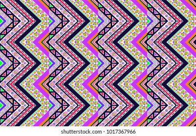 Geometric folklore ornament. Tribal ethnic vector texture. Seamless striped  pattern in Aztec style. Figure tribal  embroidery. Indian, Scandinavian, Slavic, Mexican, folk pattern. 
