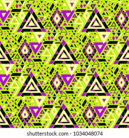 Geometric folklore ornament. Tribal ethnic vector texture. Seamless striped  pattern in Aztec style. Japanese fabric.