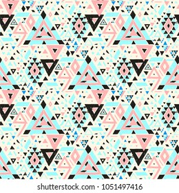 Geometric folklore ornament. Tribal ethnic vector texture. Seamless striped  pattern in Aztec style. Japanese fabric.