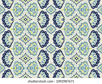 Geometric folklore ornament. Tribal ethnic vector texture. Seamless striped pattern with sea shells. Figure tribal embroidery. Indian, Scandinavian, Gypsy, Mexican, folk pattern. 