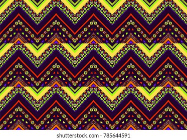 Geometric folklore ornament. Tribal ethnic vector texture. Seamless striped pattern in Aztec style. Figure tribal embroidery. Indian, Scandinavian, Slavic, Mexican, folk pattern.