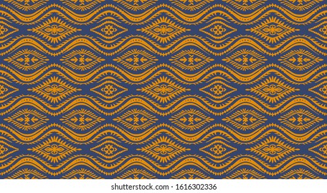 Geometric folklore ornament with waves. Oriental vector damask pattern. Ancient art of Arabesque. Tribal ethnic texture. Spanish motif on the carpet. Aztec style. Indian rug. Gypsy, Mexican embroidery