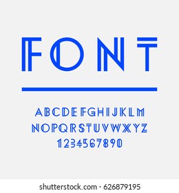 Geometric font, alphabet. Vector illustration EPS 10