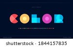 Geometric font color art alphabet, abstract decorative letters set. Overlay colorful type for modern logo, headline, bright lettering and poster typographic. Minimal style vector typography design