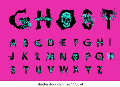 Geometric font. Creative Alphabet. Abstract  hipster font,  drawn by hand illustration 