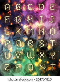 Geometric font. Creative Alphabet. Modern typographic set