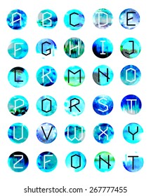Geometric font. Creative Alphabet. Modern typographic set