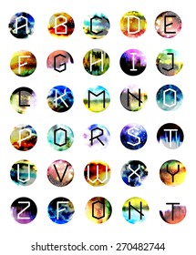 Geometric font. Creative Alphabet. Modern typographic set