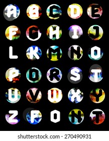 Geometric font. Creative Alphabet. Modern typographic set