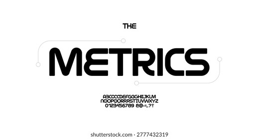Geometric Font Logo Alphabet Vector English Bold Letter Set Modern Rounded Typography, Strong Creative Typographic Design for Architect Project Title Text, Designed Letters Logotype. Vector Typeface