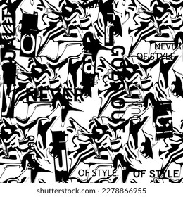 geometric font writing brush pattern and background texture abstract design