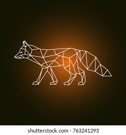 Geometric form of a fox. Vector illustration.