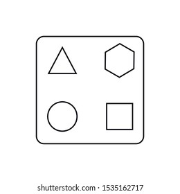 geometric form objects or icons set cartoon vector and illustration, hand drawn style, isolated on white background.