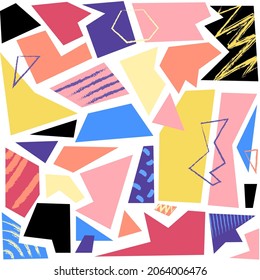 Geometric Form Seamless Pattern. Vector Illustration of Abstract Background.