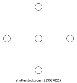 Geometrische Formation, Symbol, Symbol. Vektorgrafik mit abstrakter Geometrie