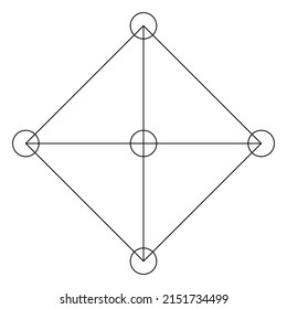 Geometrische Formation, Symbol, Symbol. Vektorgrafik mit abstrakter Geometrie