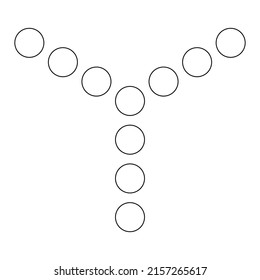 Geometrische Formation, Symbol, Symbol. Vektorgrafik mit abstrakter Geometrie