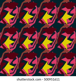 Geometric forms colorful abstract decorative vector seamless pattern