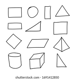 Geometric Forms Set – Vector Sketch Ink