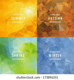 Geometric Four Seasons Backgrounds