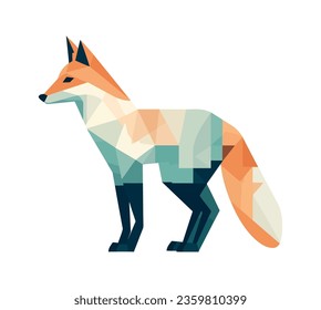 abstraktes Symbol für geometrische Fuchs, einzelne Abbildung