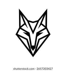 Logotipo geométrico da cabeça de raposa animal gráfico