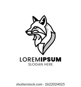 Geometrisches Fuchskopf-Logo: Schlankes, modernes Design für Marke und Identität