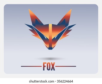 Geometric Fox Vector Logo Design Template